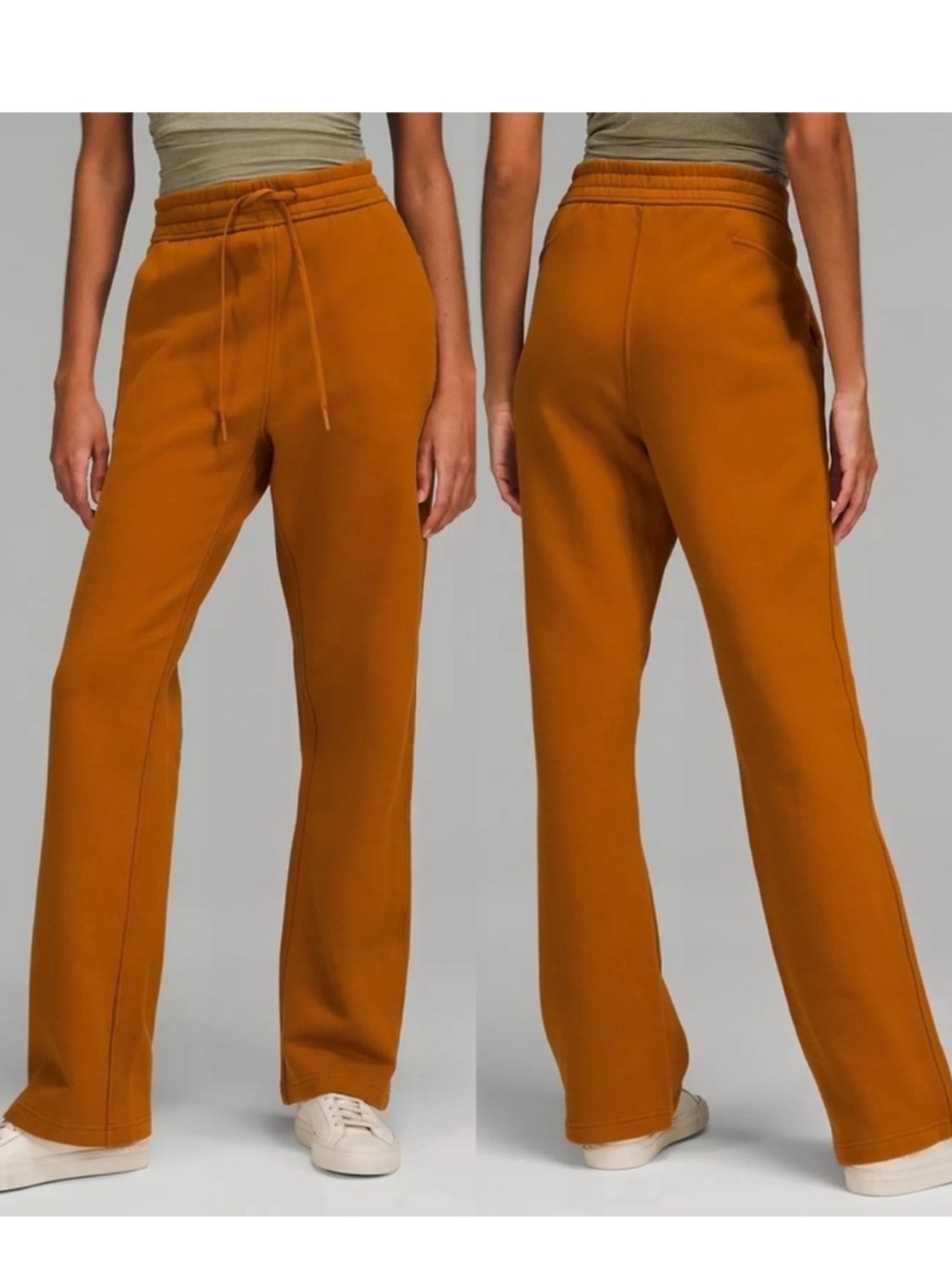 Lululemon Scuba Wide Leg Sweatpants size 4 Burnt Orange